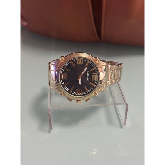 Men's UNLISTED by Kenneth Cole Gold-Tone Watch with Black Dial - Picture 2 of 10